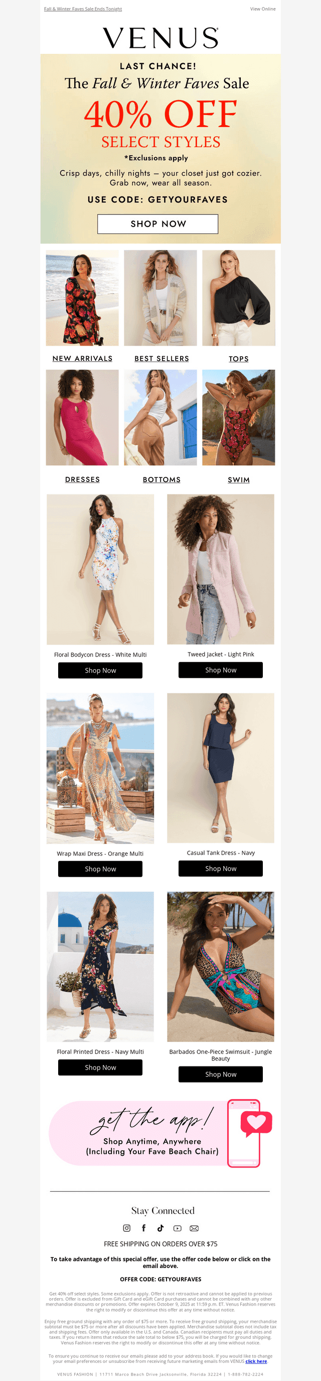 HOURS LEFT for 40% Off Select Styles