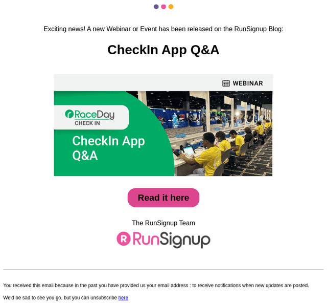 New Webinar/Event Alert! - CheckIn App Q&A