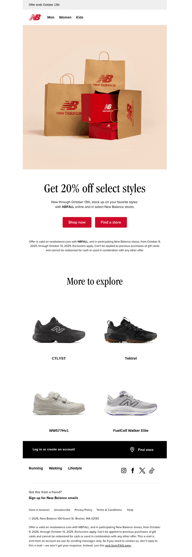 Get 20% off select styles.