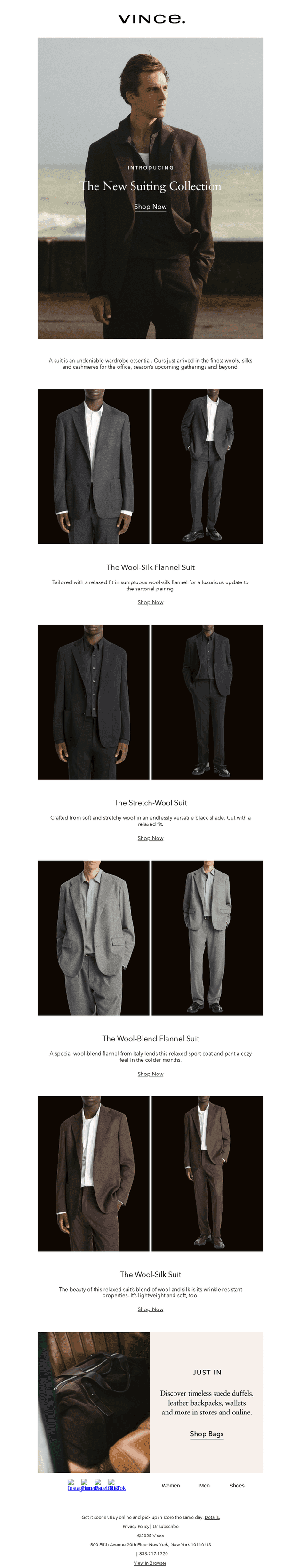 Just Launched: New Men’s Suiting