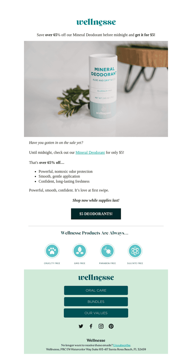 Don’t Miss $5 Deodorants!