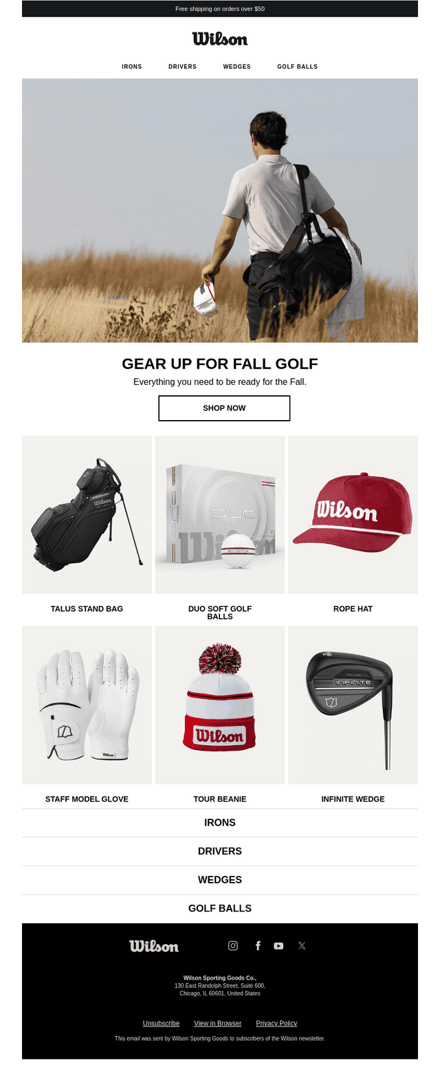 Build out your bag for fall golf 🍂