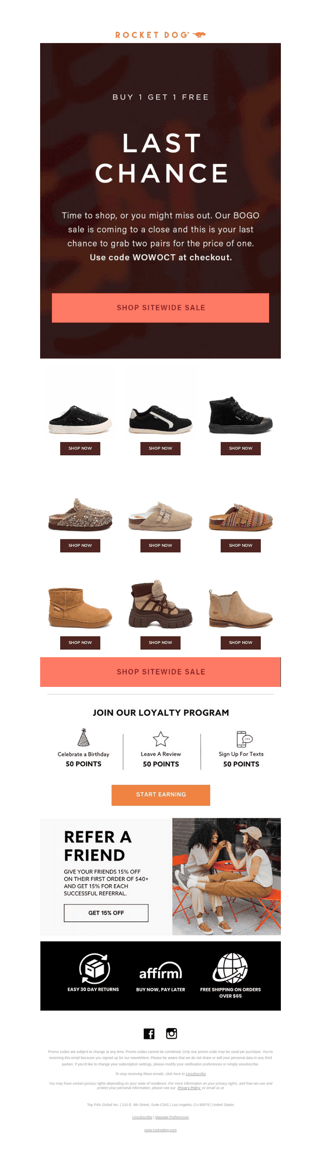 Last Call For Free Shoes!