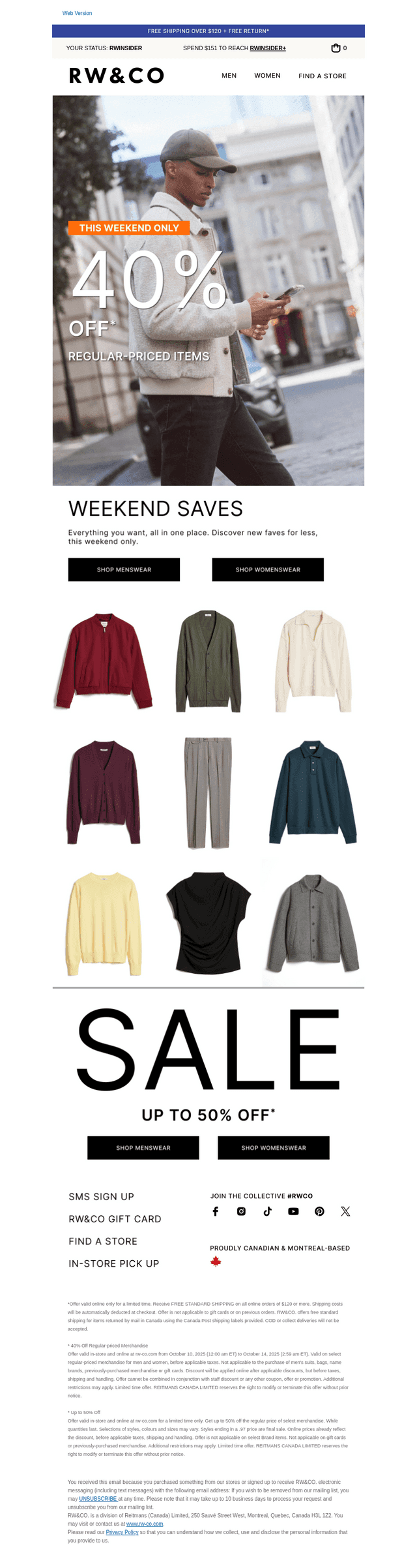 ALL WEEKEND LONG: 40% off regular-priced items