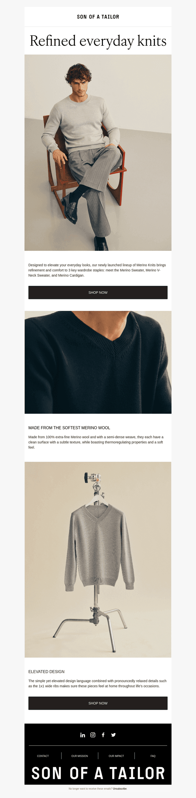 Refined everyday knits