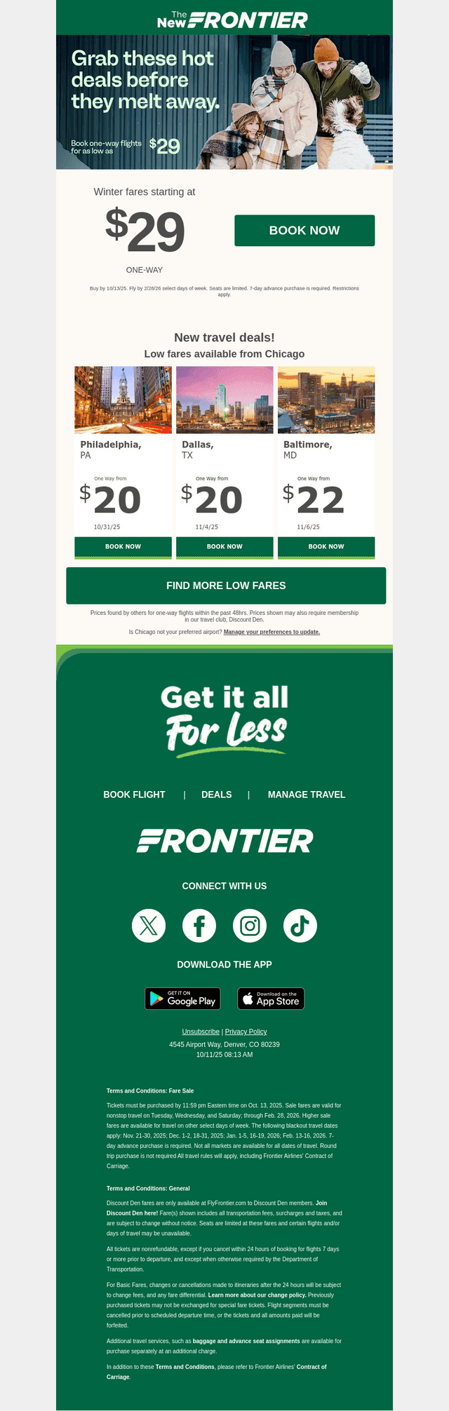 $29 winter flights: fly for less this holiday