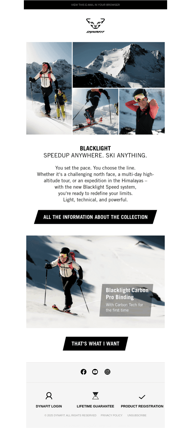 Blacklight: The new speed ski touring system