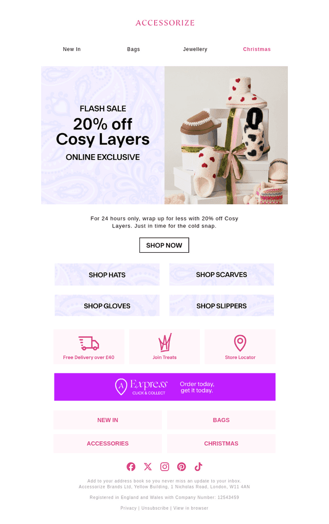 FLASH SALE: 20% off Cosy Layers