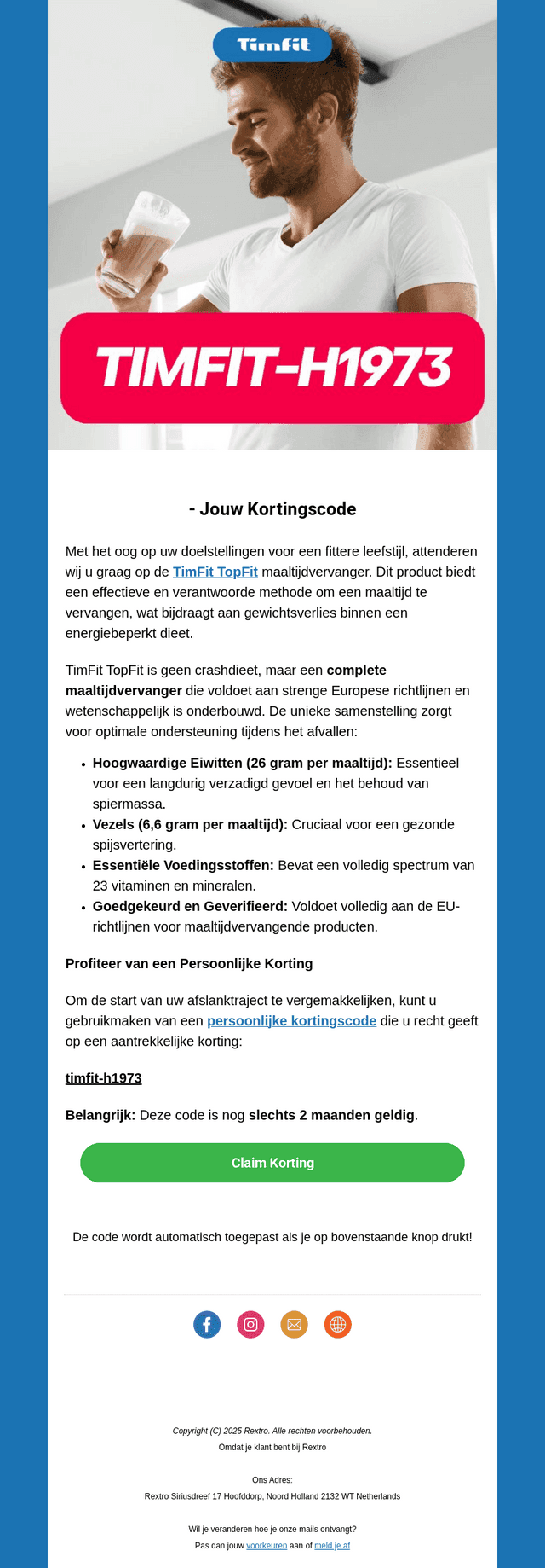 Jouw persoonlijke TimFit kortingscode