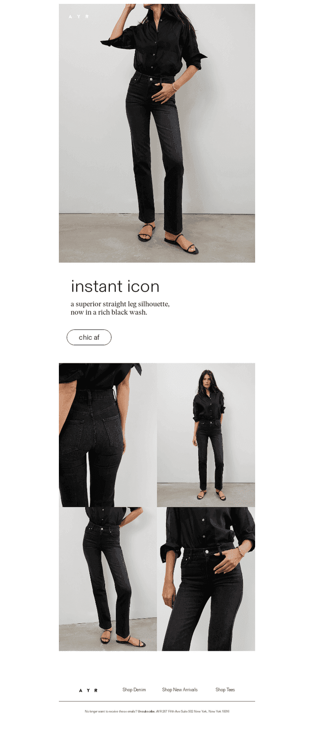 new | the perfect black jean