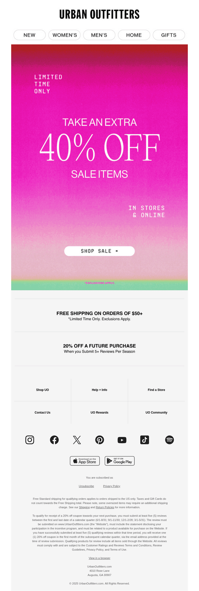 (psst… Extra 40% Off ends tomorrow)