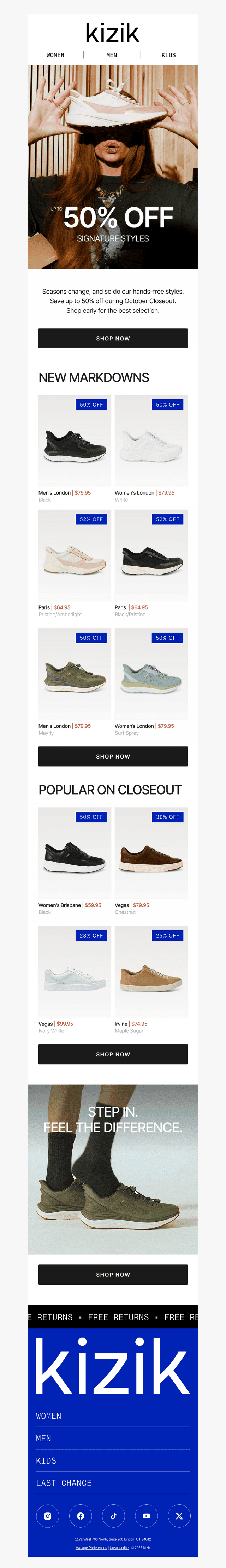 Don’t forget: Closeout styles!