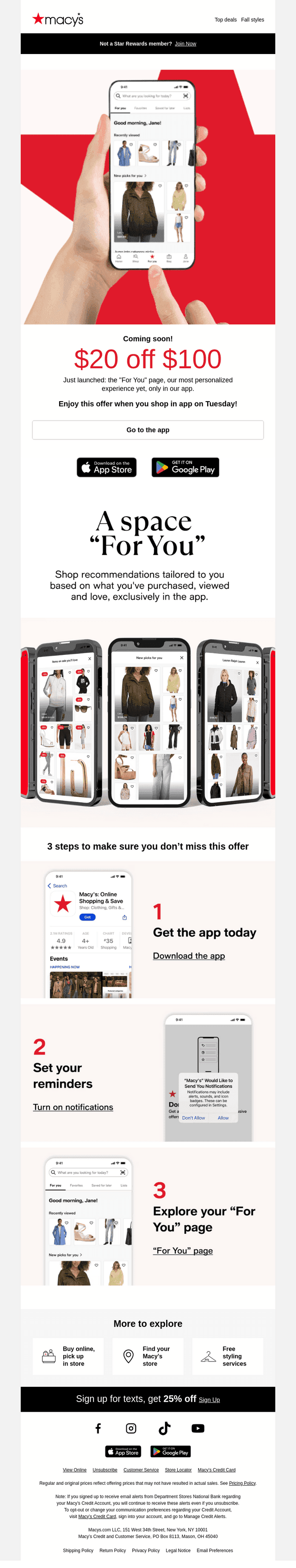 Coming soon: $20 off
