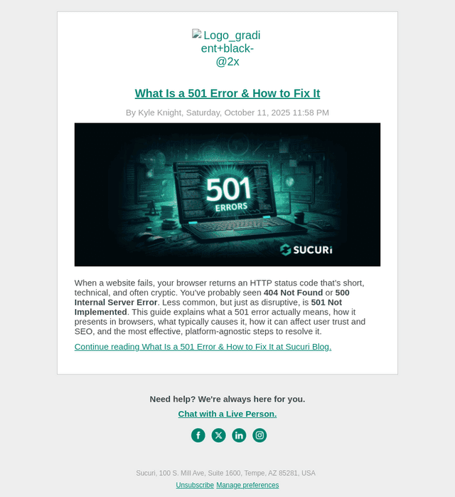 What Is a 501 Error & How to Fix It