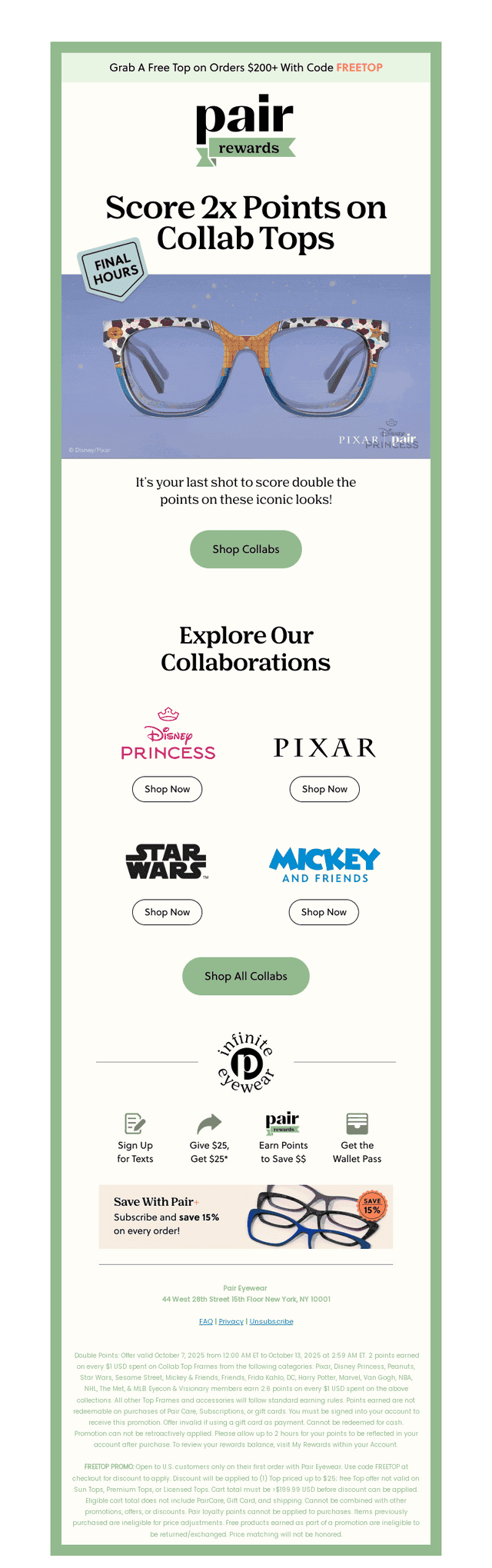 ⏰Final Hours for 2x Points on Collabs⏰