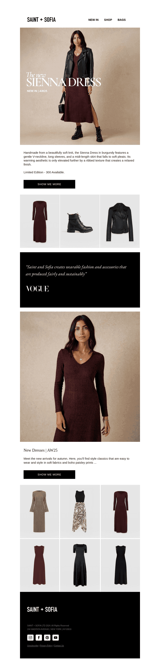 The Sienna Dress | Burgundy