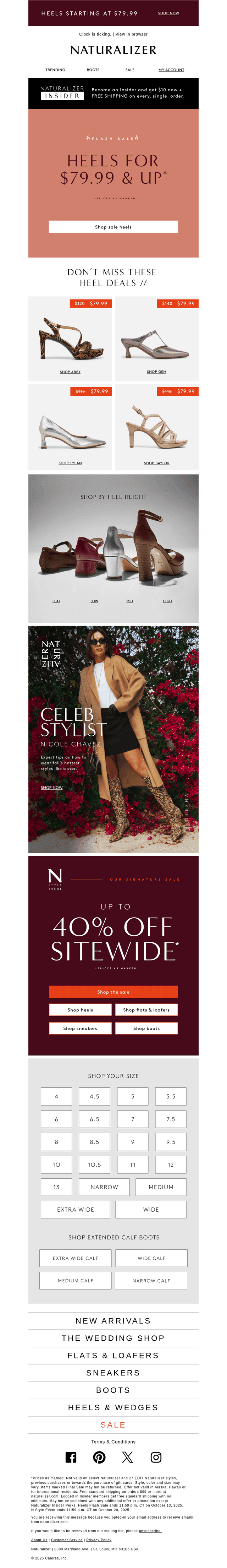 $79.99 & up heels ends soon