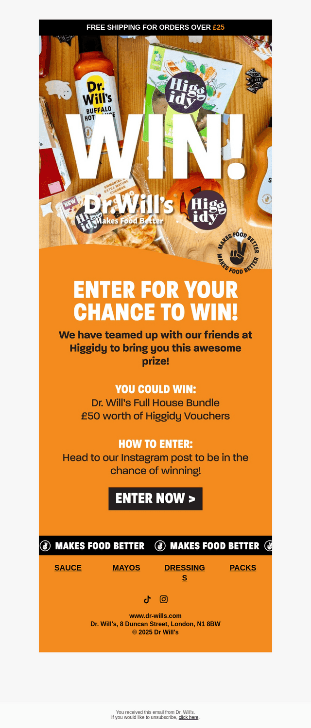 WIN with Dr. Will's & Higgidy 🥇