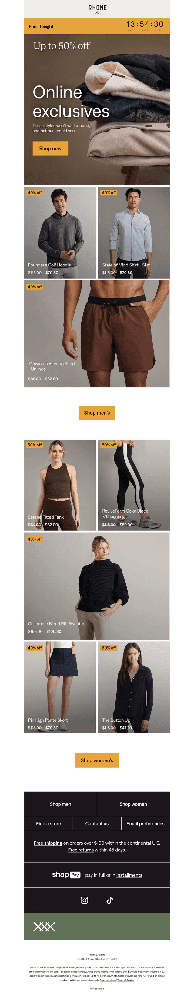 Rare drop: 50% off online exclusives