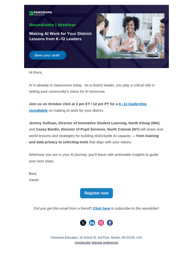 Join our October 23rd roundtable on AI readiness
