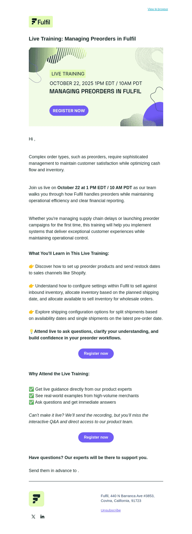 Fulfil.IO email from Tue, Oct 14, 2025