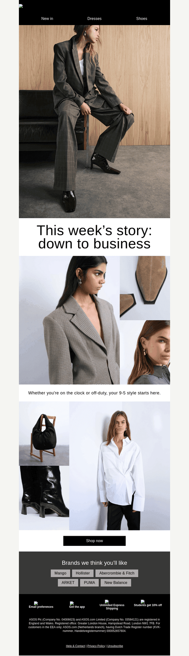 This week's story: down to business