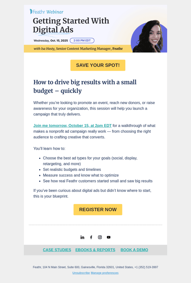 Feathr email from Tue, Oct 14, 2025