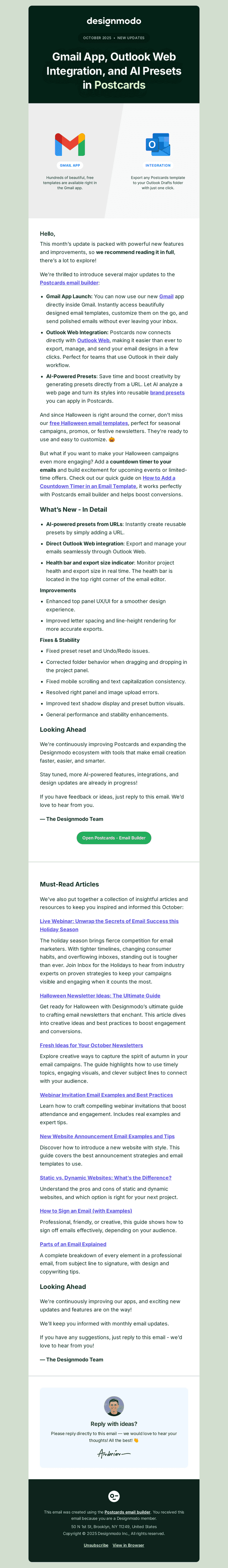 designmodo email from Tue, Oct 14, 2025
