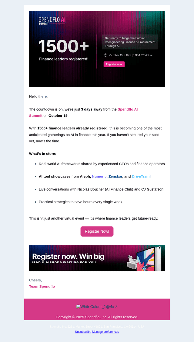 Spendflo email from Tue, Oct 14, 2025