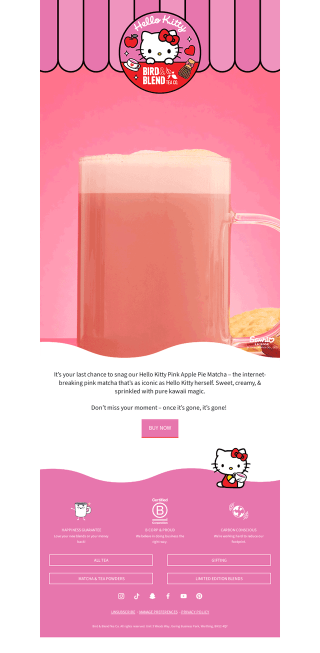 LAST CHANCE: Hello Kitty Matcha! 🎀✨