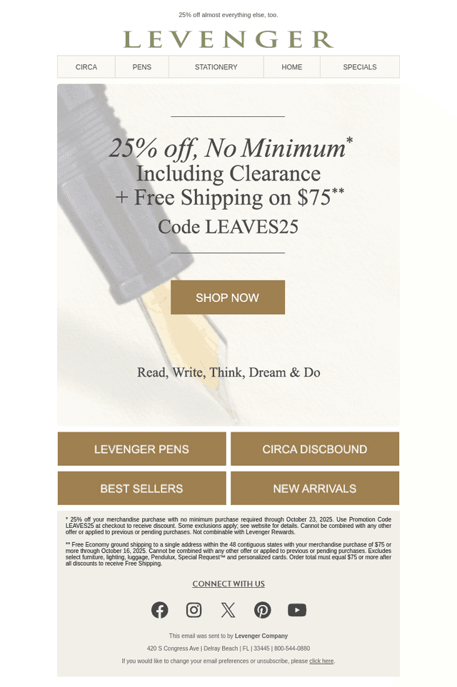 Reminder— 25% off Clearance Ends Soon.