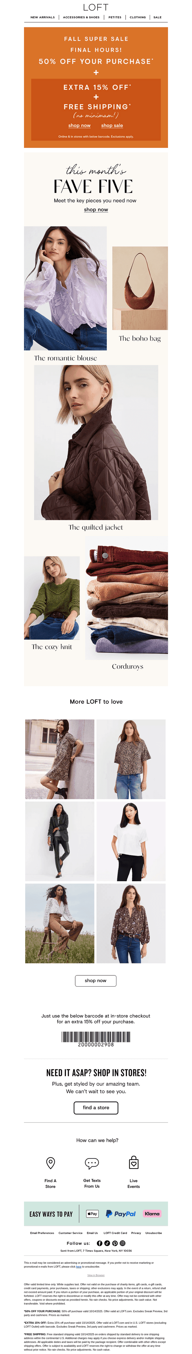 LAST CHANCE: 50% off + extra 15% off + FREE shipping
