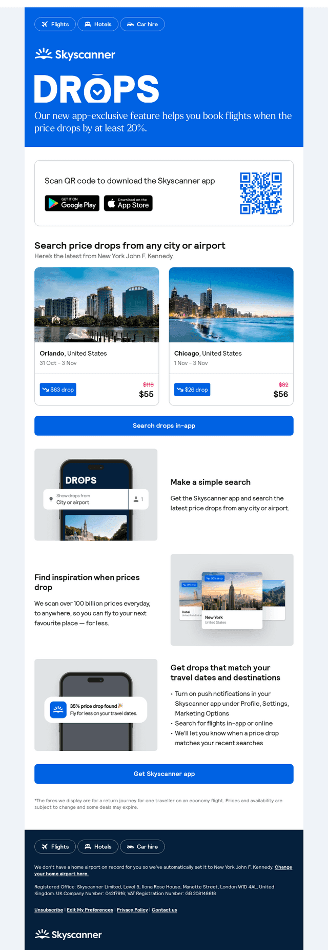 Your weekly price drops, from $55 ✈️ 📉