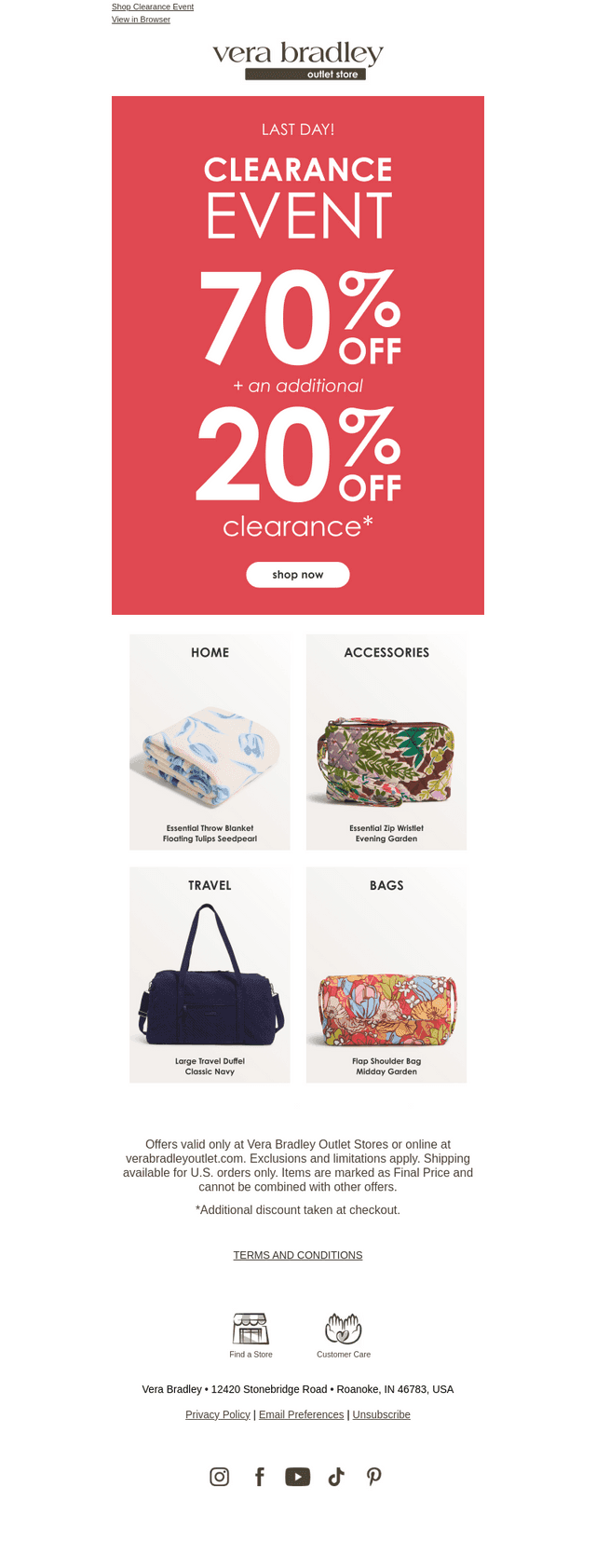 LAST DAY to save 70% + 20%