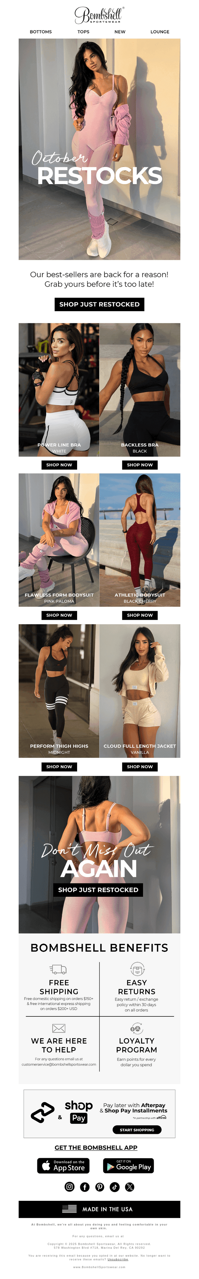 October restocks just hit.