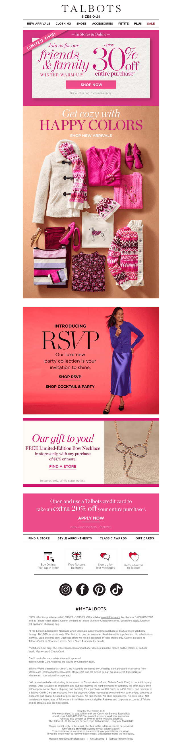 30% off EVERYTHING + Happy New Colors*