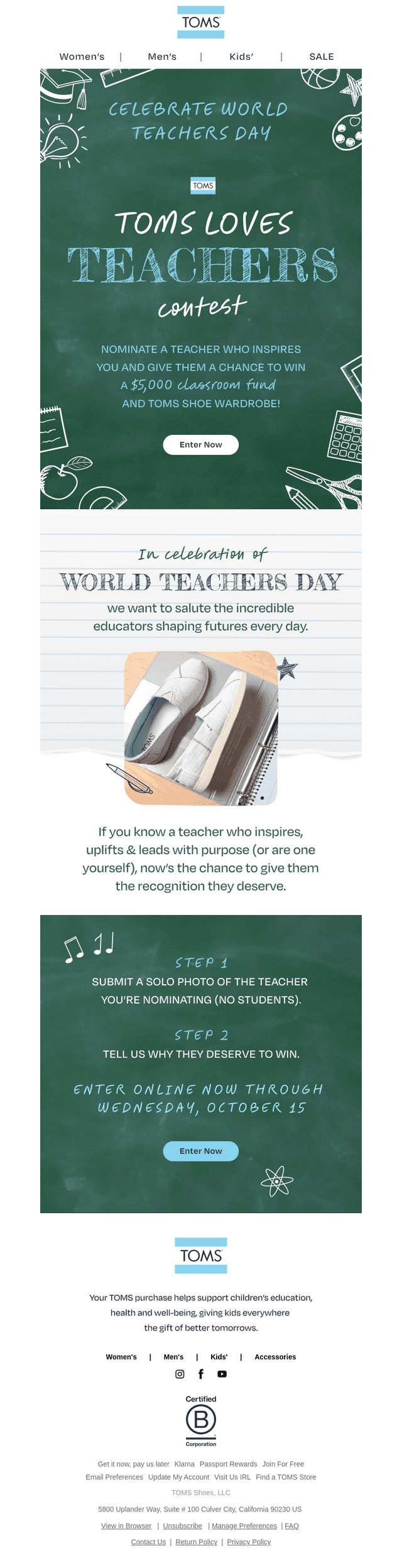 Win Your Teacher a $5,000 Classroom Fund!