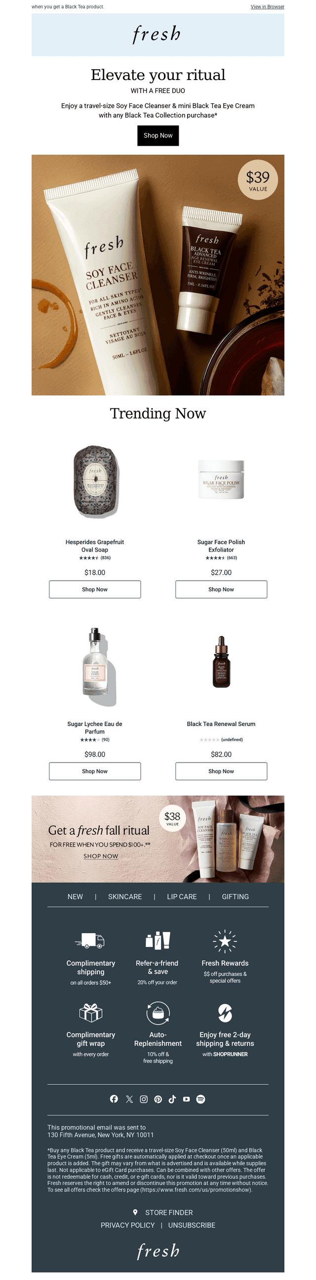 Enjoy a free 2-piece gift
