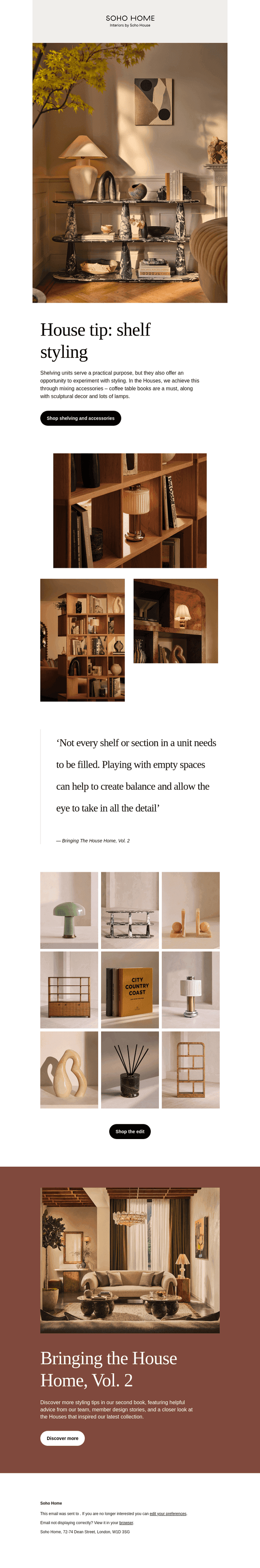 How to style shelves