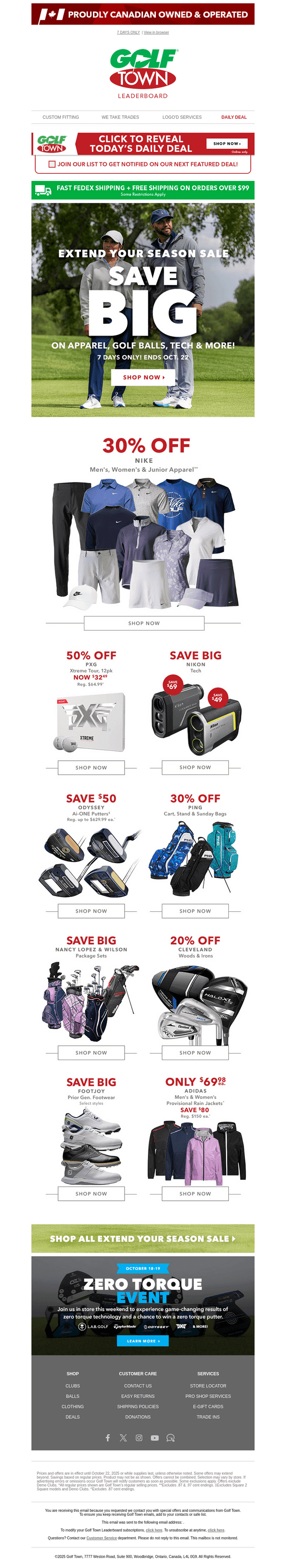 Save BIG on Apparel, Golf Balls, Tech & More! ✨