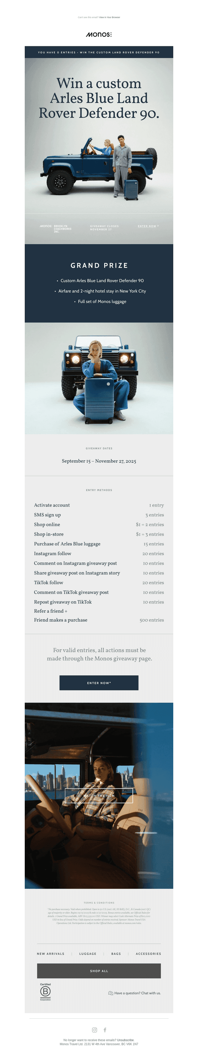 Monos email from Thu, Oct 16, 2025
