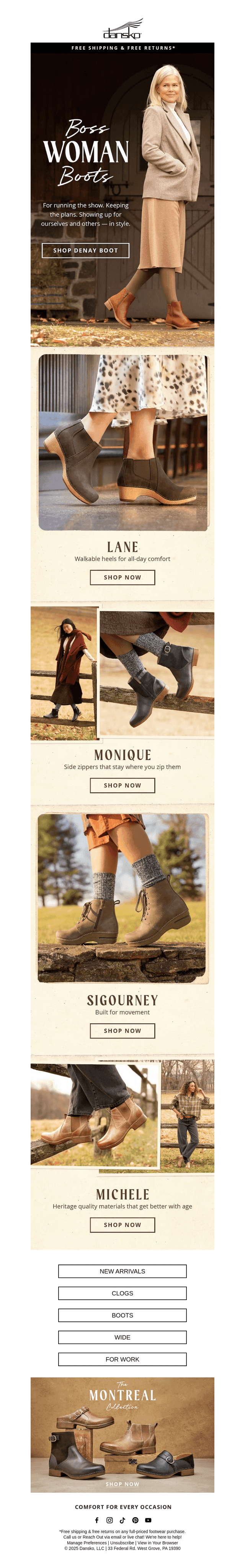 Dansko email from Thu, Oct 16, 2025