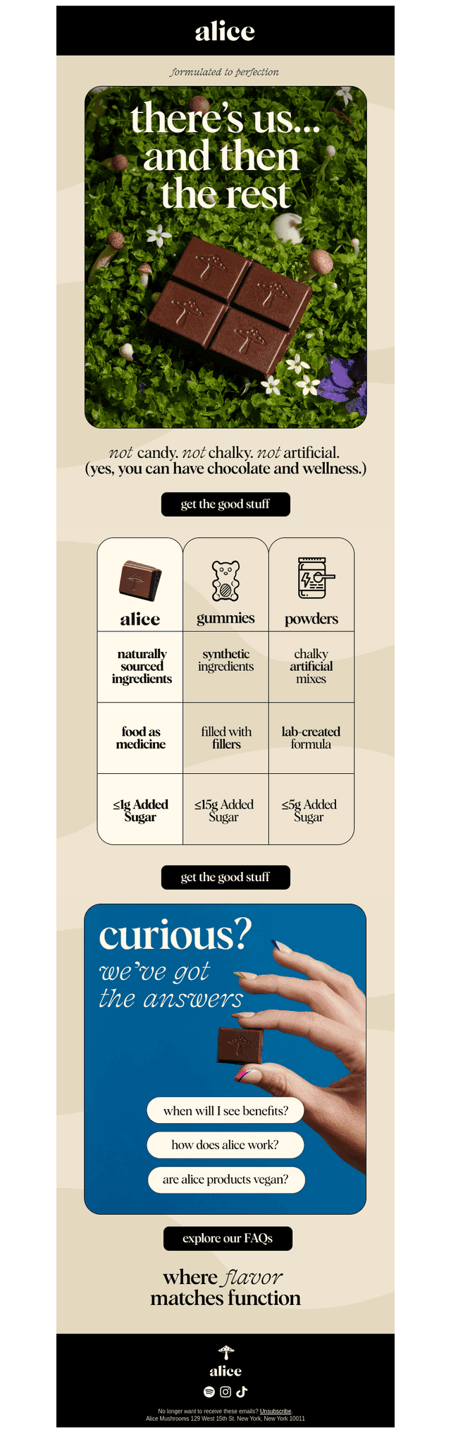 WE’RE NOT LIKE OTHER CHOCOLATES
