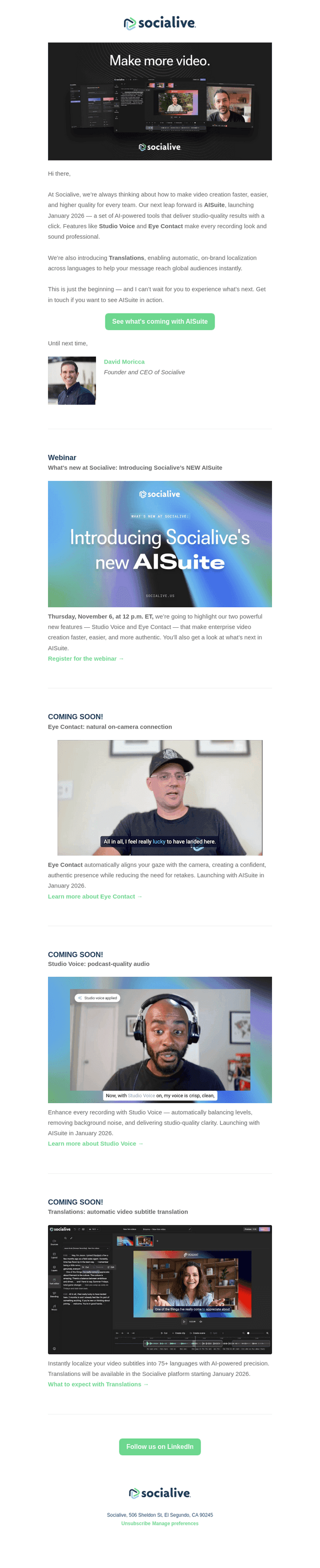 Socialive email from Thu, Oct 16, 2025