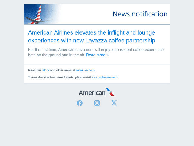American Airlines email from Thu, Oct 16, 2025