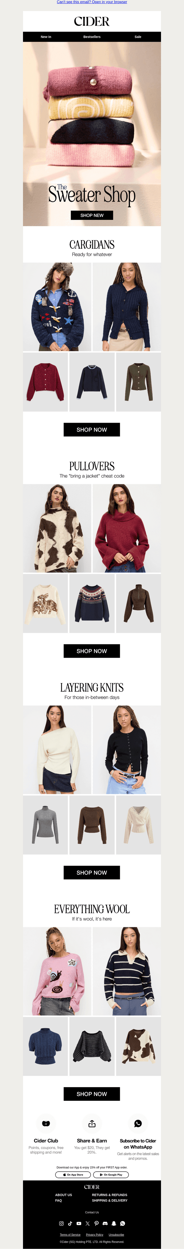 SWEATER SHOP, RELOADED
