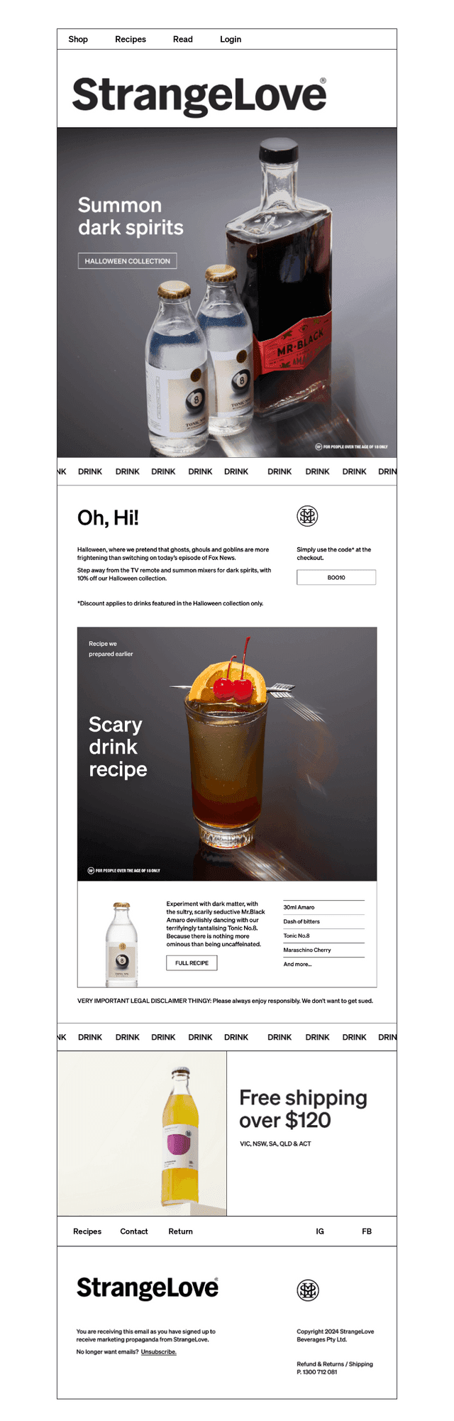 Scary good drinks