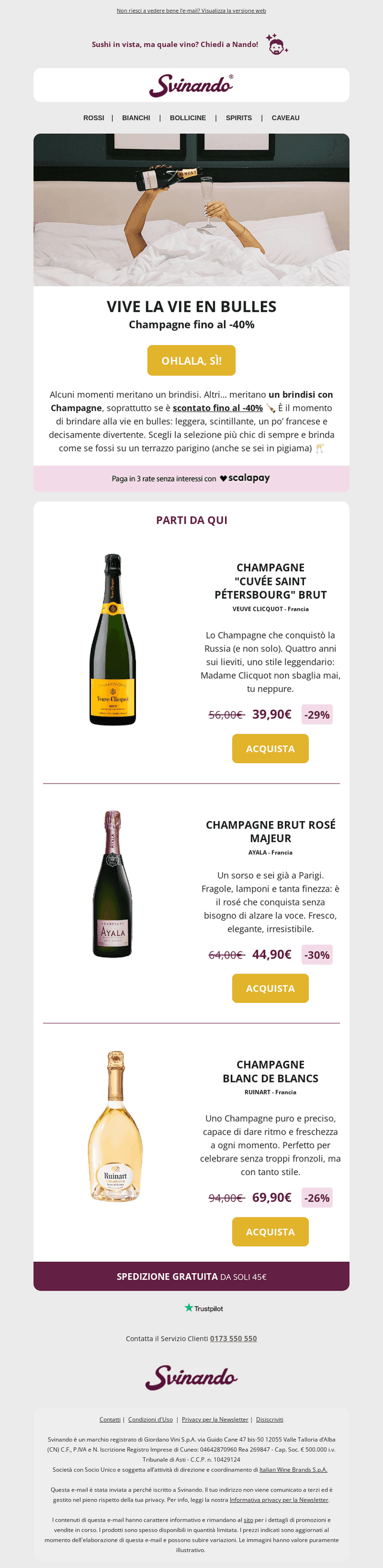 Champagne fino al -40%