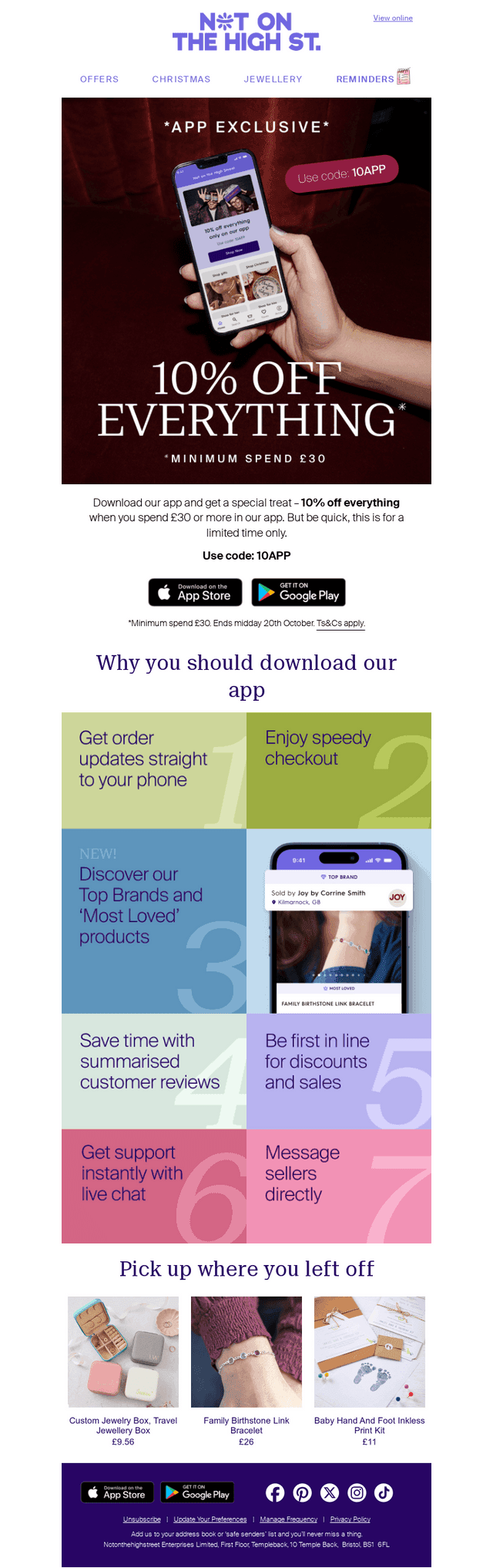 notonthehighstreet email from Fri, Oct 17, 2025