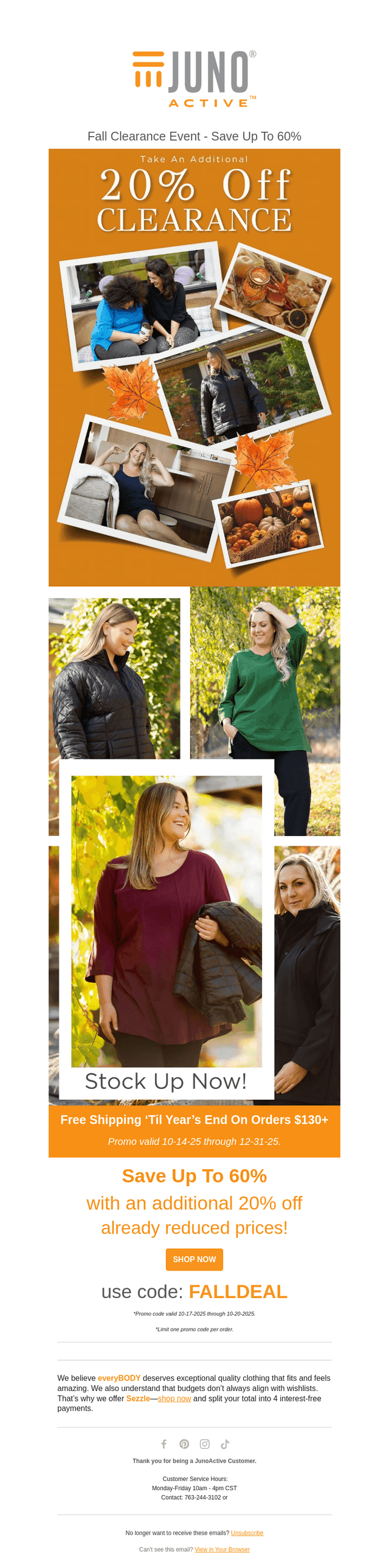 Fall Clearance Blowout — Up to 60% Off!
